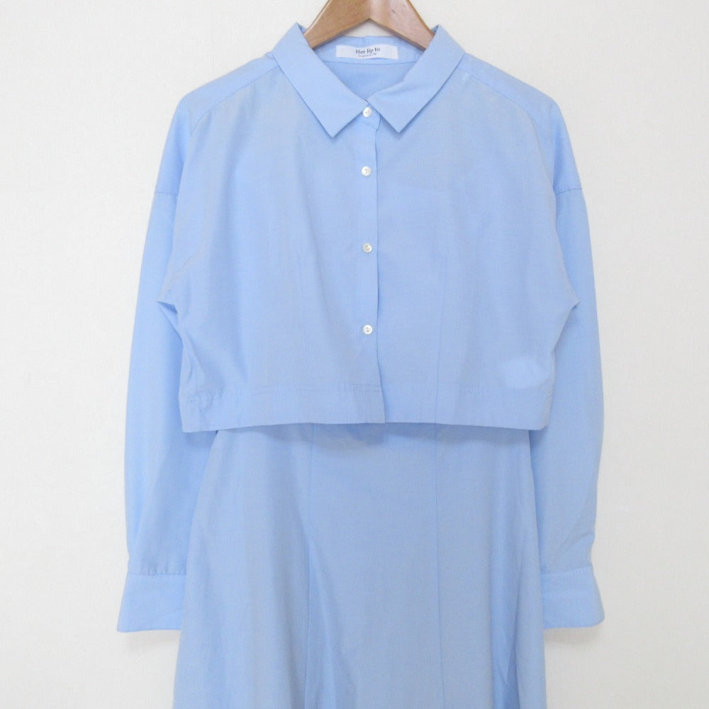 ハーリップトゥ Draped Shirt Dress Set ワンピースセット