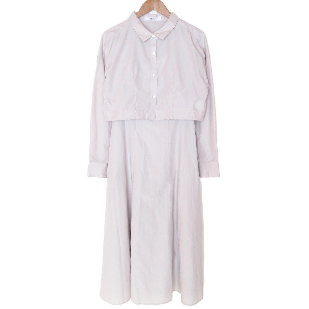 ハーリップトゥ Draped Shirt Dress Set アンサンブル