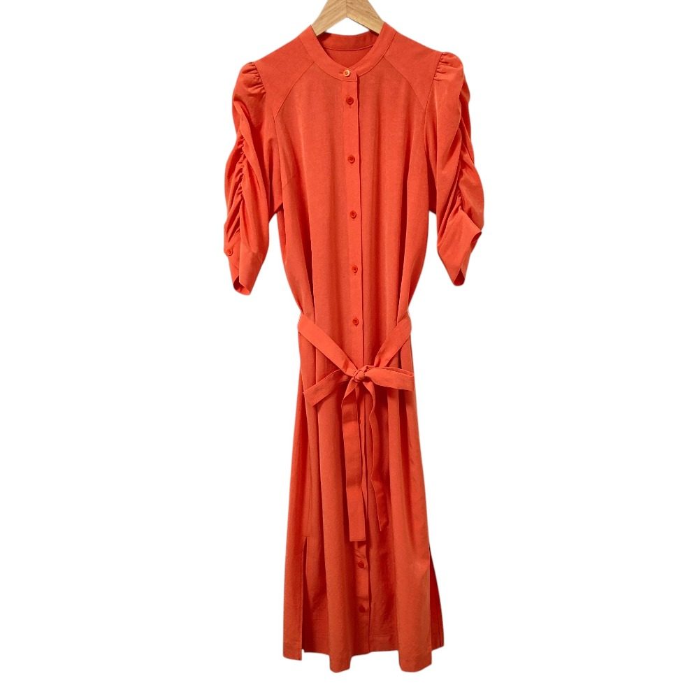 ボーダーズアットバルコニー GATHER SHOULDER SHIRT DRESS ワンピース