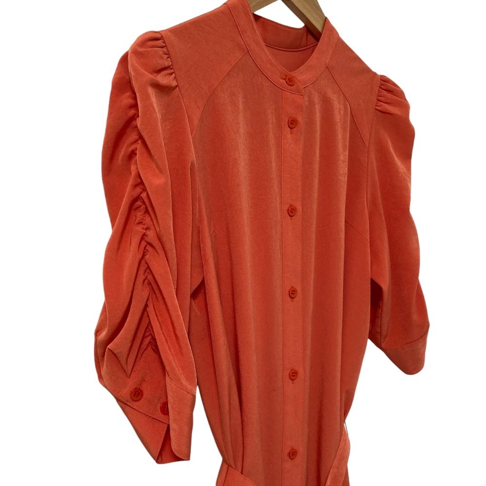 ボーダーズアットバルコニー GATHER SHOULDER SHIRT DRESS ワンピース