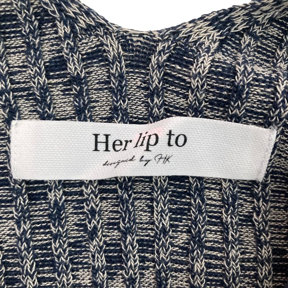 ハーリップトゥ Double V-neck ニットワンピース