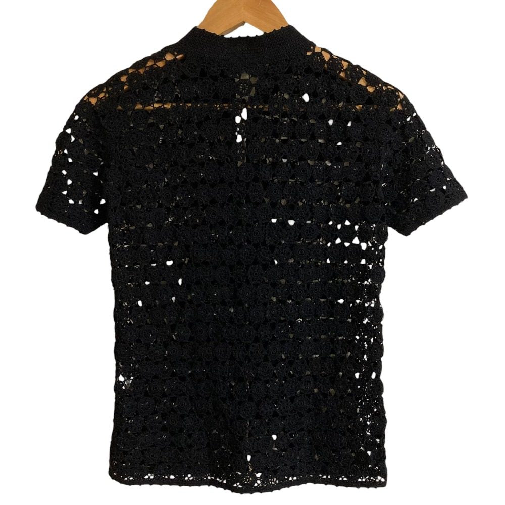 インゲボルグ 鍵編みニットシャツ