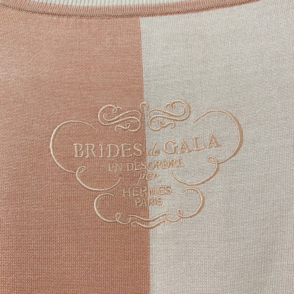 エルメス En Desordre Finesse シルク半袖ニットトップス