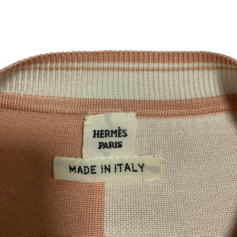 エルメス En Desordre Finesse シルク半袖ニットトップス