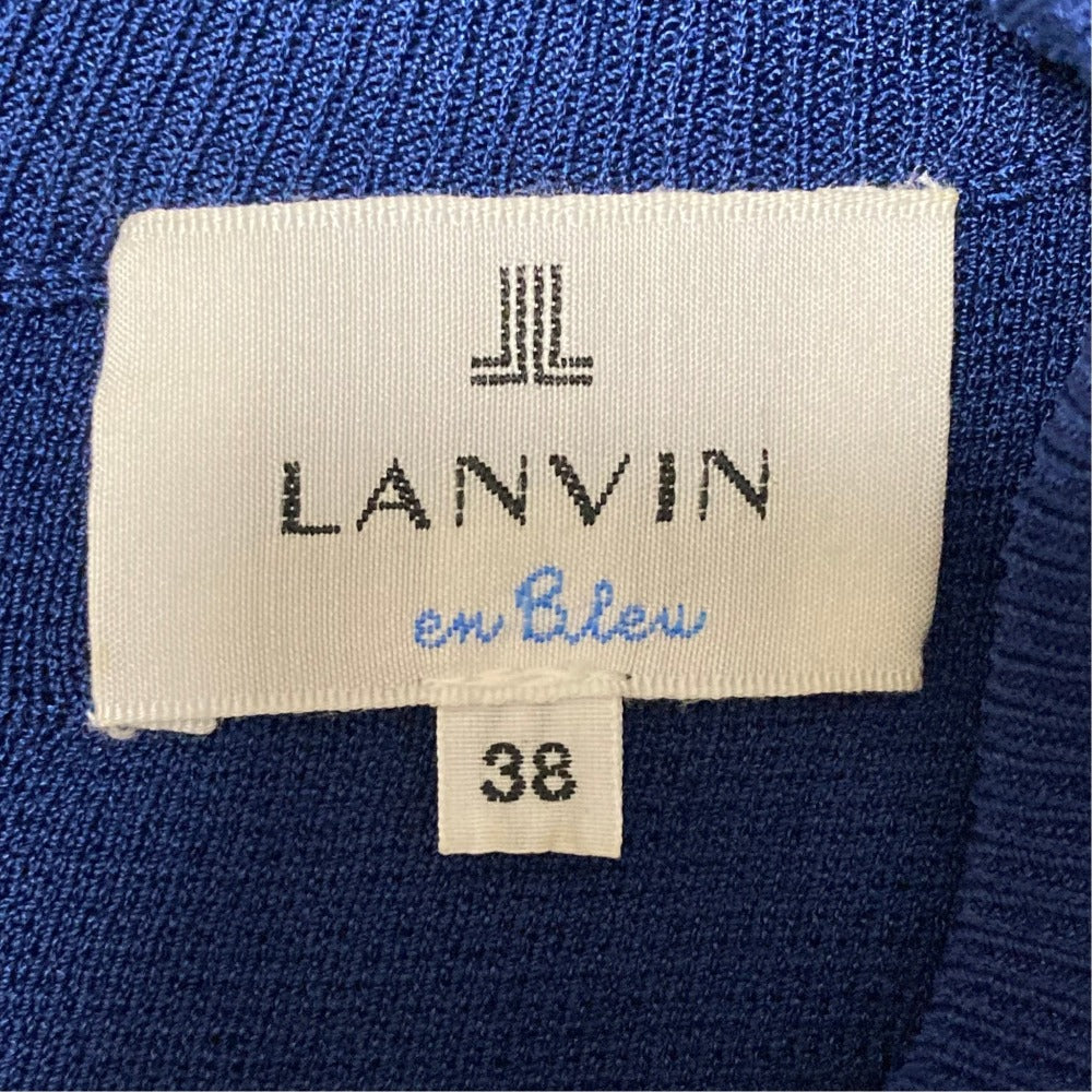 ランバン リボンノースリーブニットカットソー