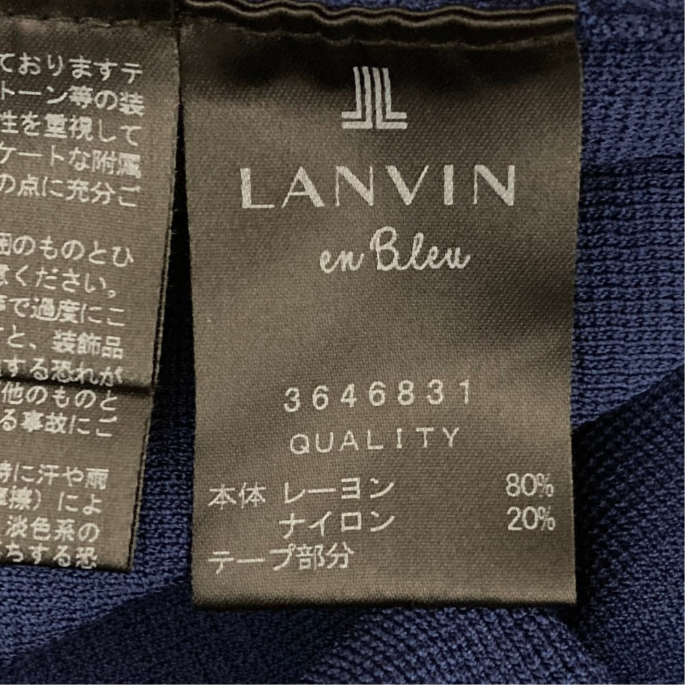 ランバン リボンノースリーブニットカットソー