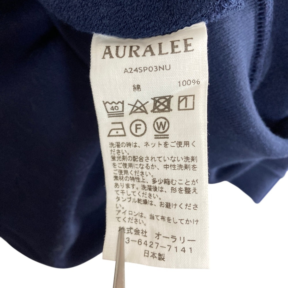 オーラリー ELASTIC HIGH GAUGE SWEAT ハーフスリーブプルオーバー