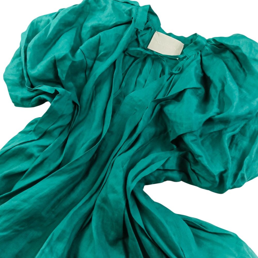 マイラン Volume Sleeve Maxi Dress リネンワンピース