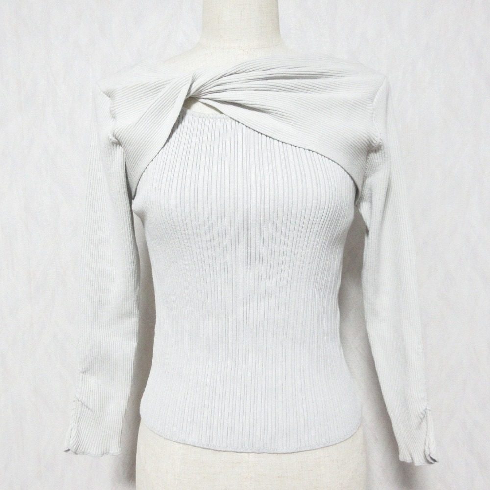 ハーリップトゥ Twist Cut-Out Rib Knit トップス