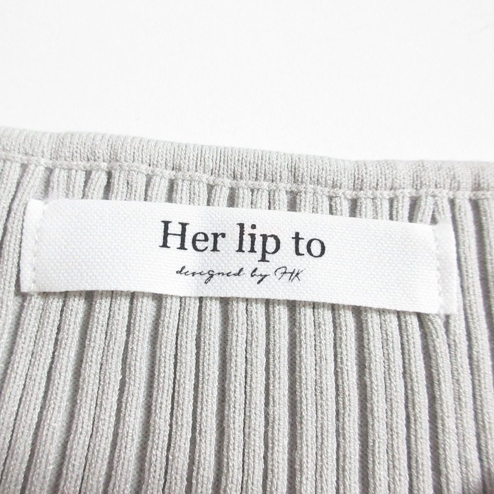 ハーリップトゥ Twist Cut-Out Rib Knit トップス