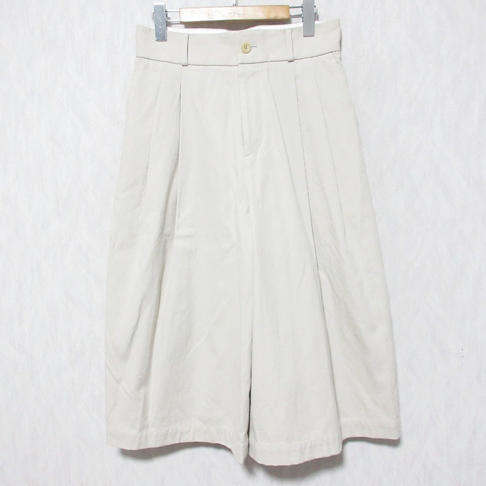 マーガレットハウエル YARN DYE HEAVY COTTON TWILL ワイドガウチョパンツ
