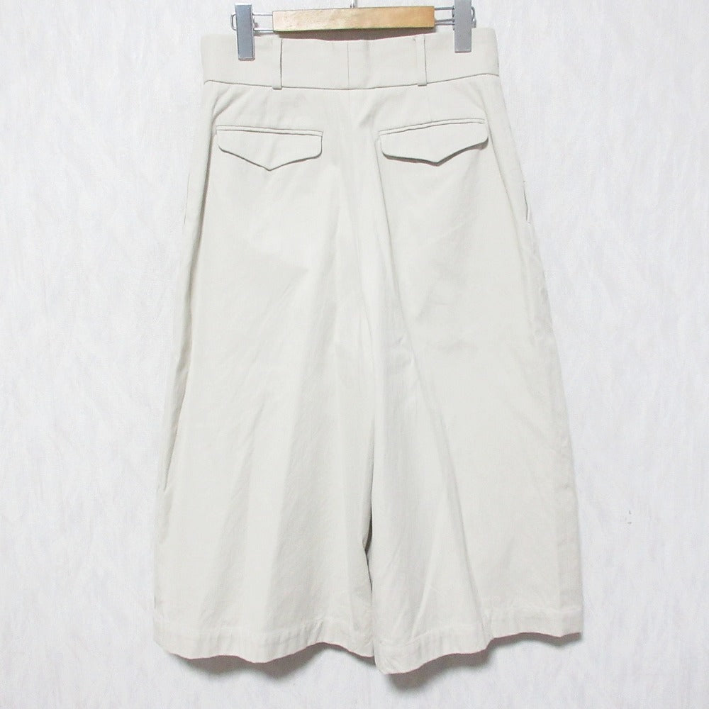 マーガレットハウエル YARN DYE HEAVY COTTON TWILL ワイドガウチョパンツ