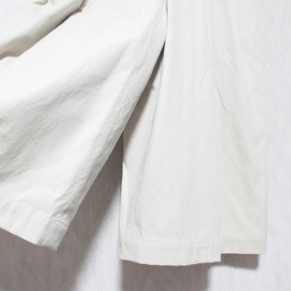 マーガレットハウエル YARN DYE HEAVY COTTON TWILL ワイドガウチョパンツ