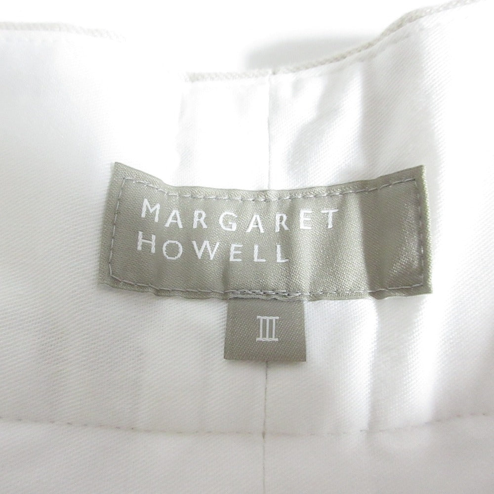 マーガレットハウエル YARN DYE HEAVY COTTON TWILL ワイドガウチョパンツ