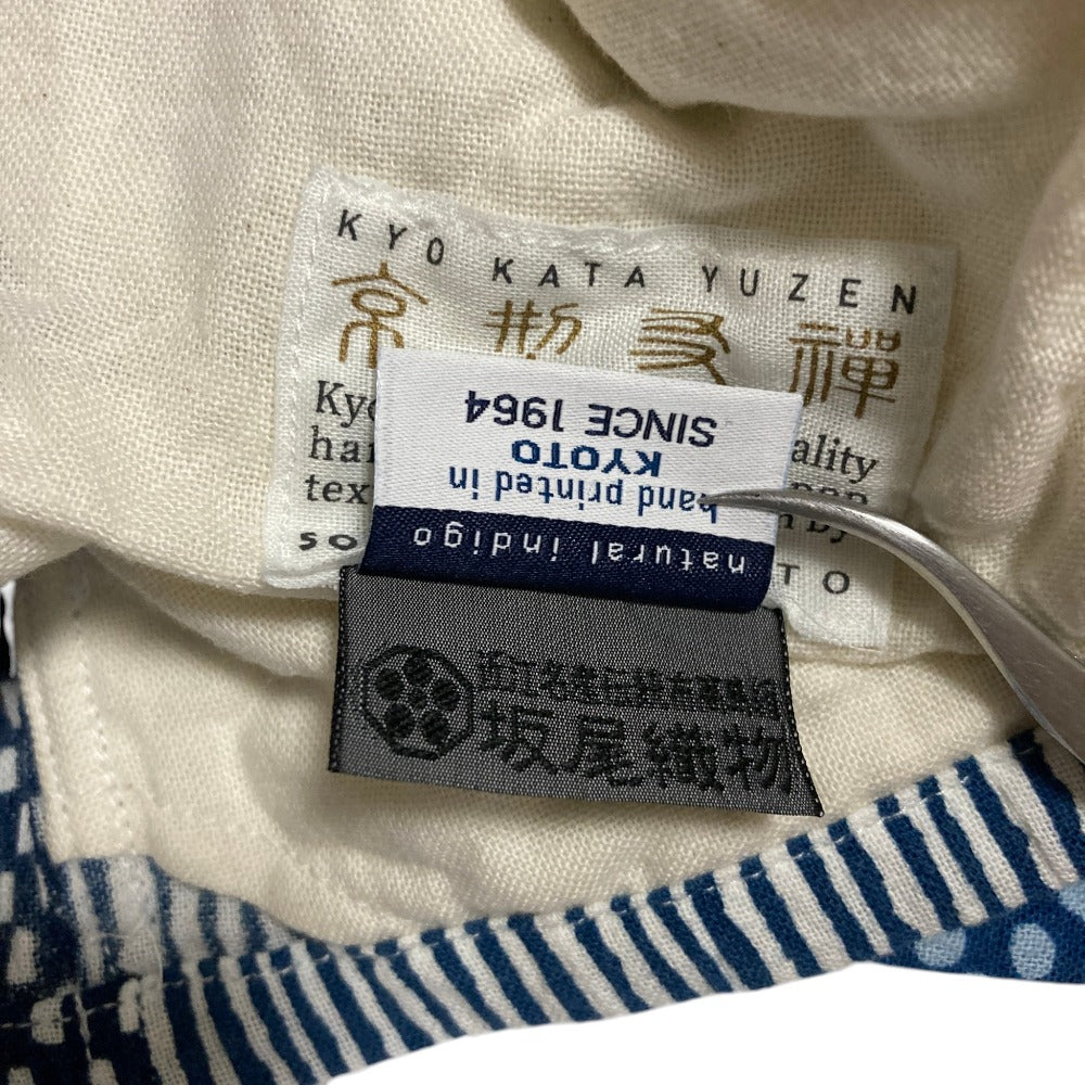 ソウソウ 高島縮藍捺染スタンドカラーシャツ