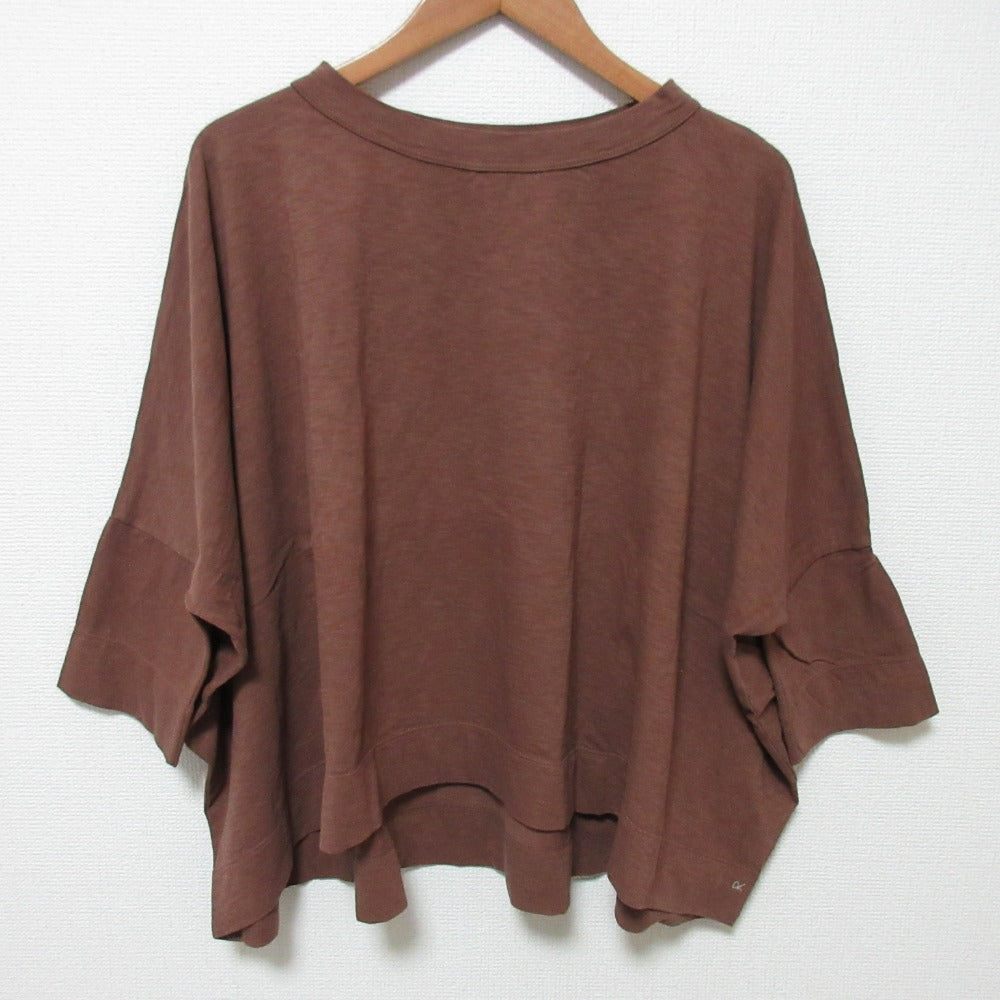 フォーティファイブアール ワイドハーフスリーブコットンTシャツ