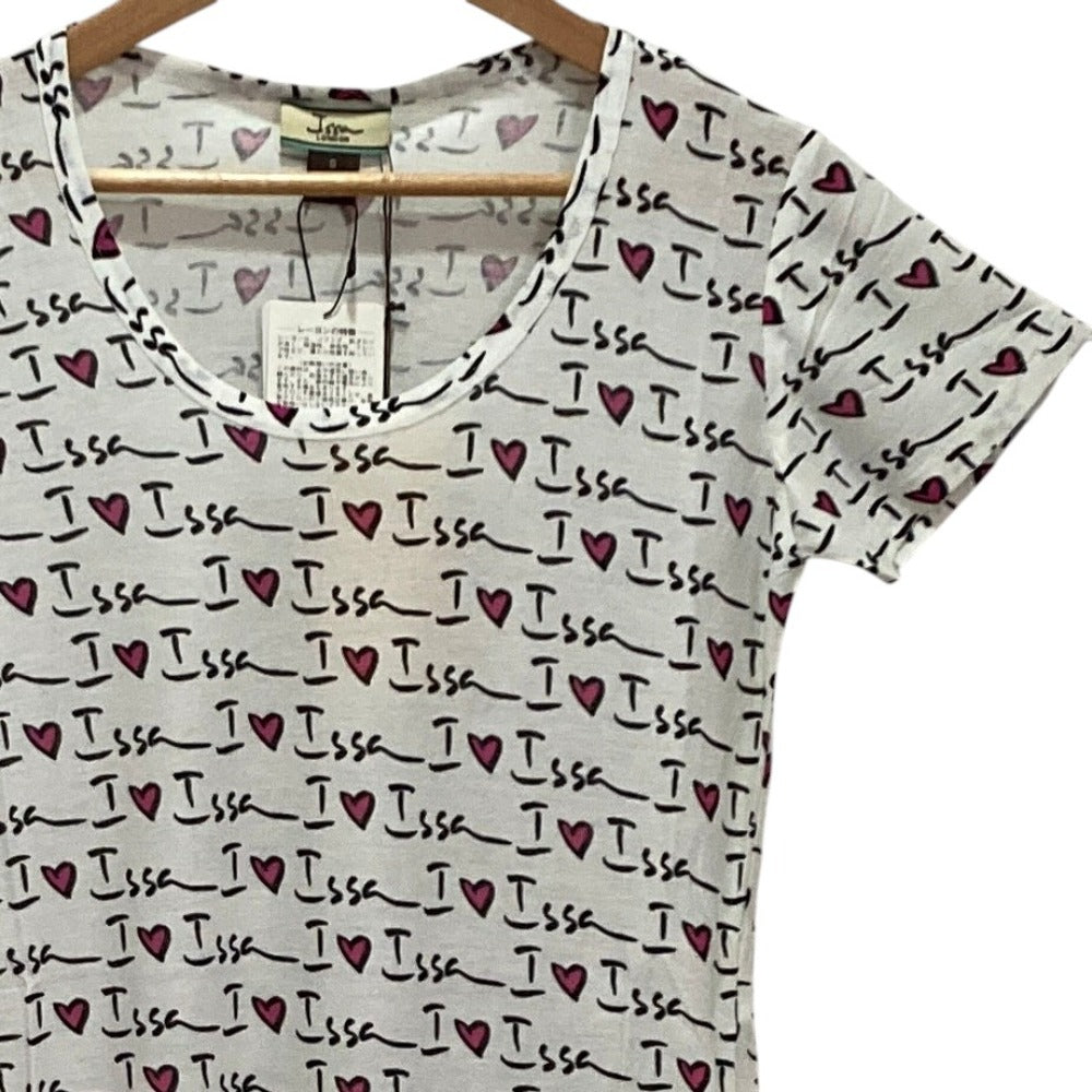 イッサロンドン ロゴプリントコットンTシャツ