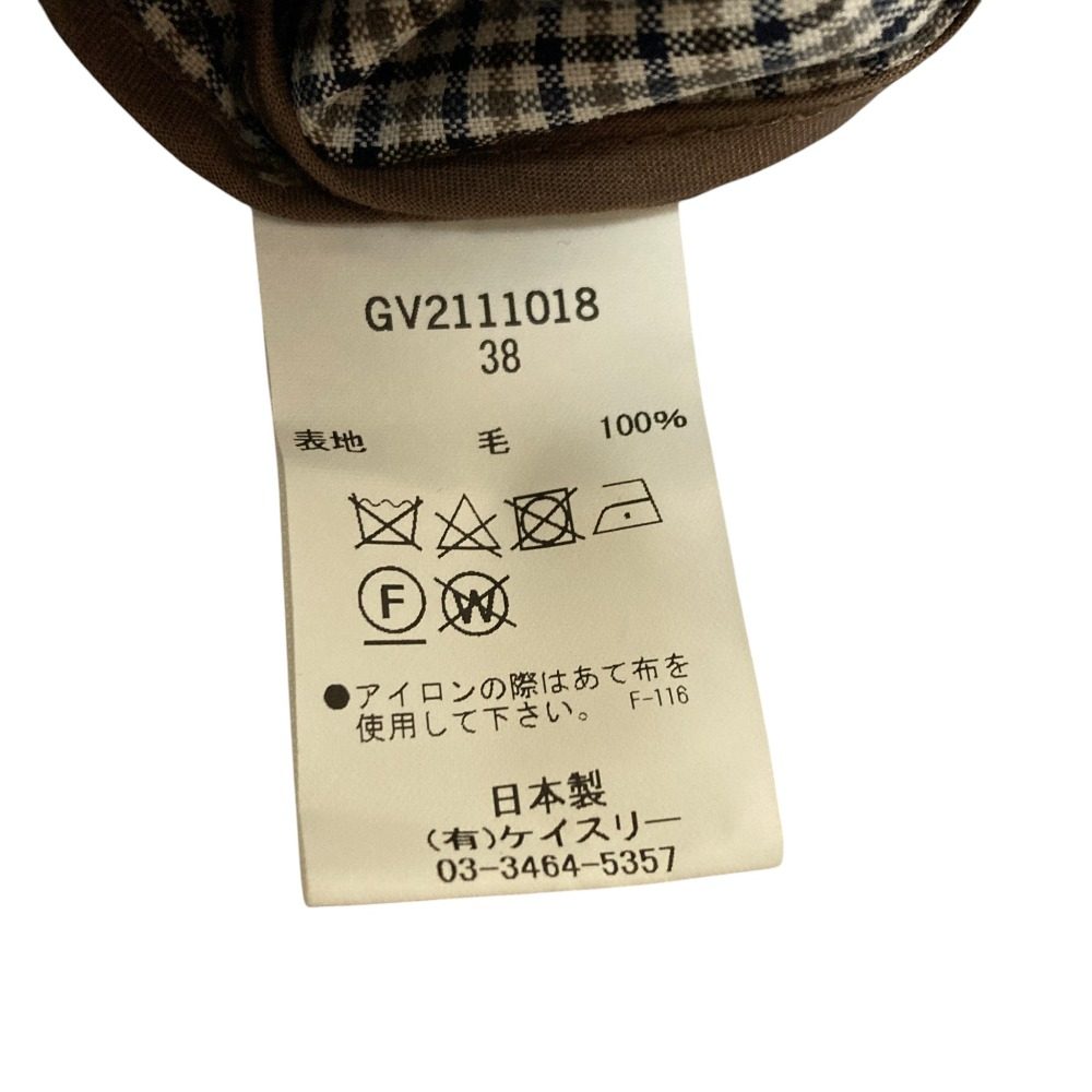 ジーヴィジーヴィ チェックワイドスラックス