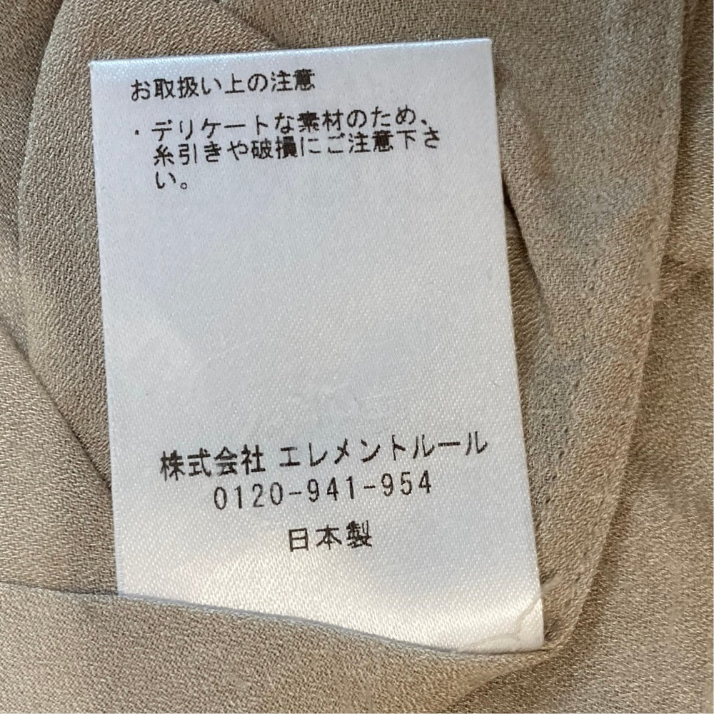 カオス リネンブレンド長袖ノーカラーシャツ