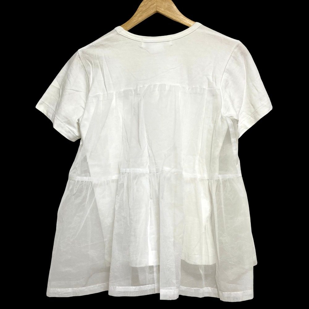 コムデギャルソンガール オーガンジードッキングTシャツ