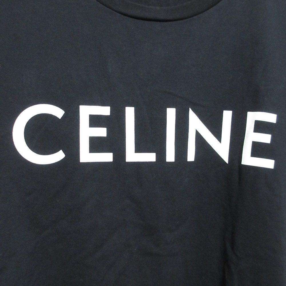 セリーヌ ロゴプリント コットンTシャツ