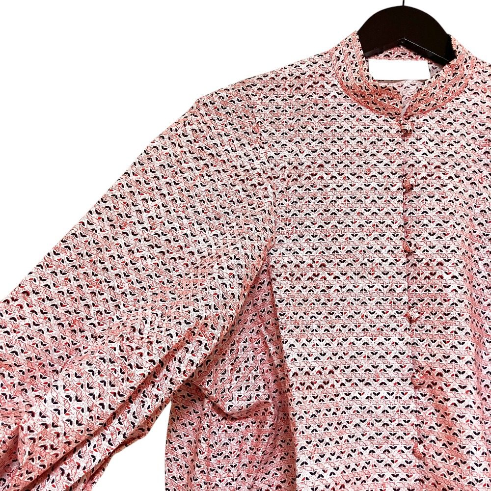 マメクロゴウチ Crane Pattern シルクシャツ