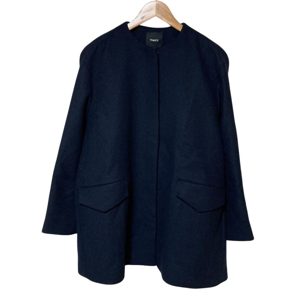 セオリー WOOL MELTON ノーカラーコート
