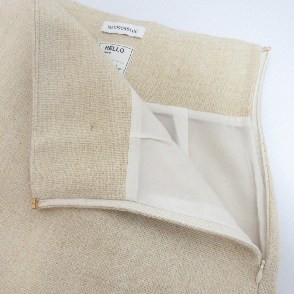 マディソンブルー JUTE ハイウエスト リネンタイトスカート