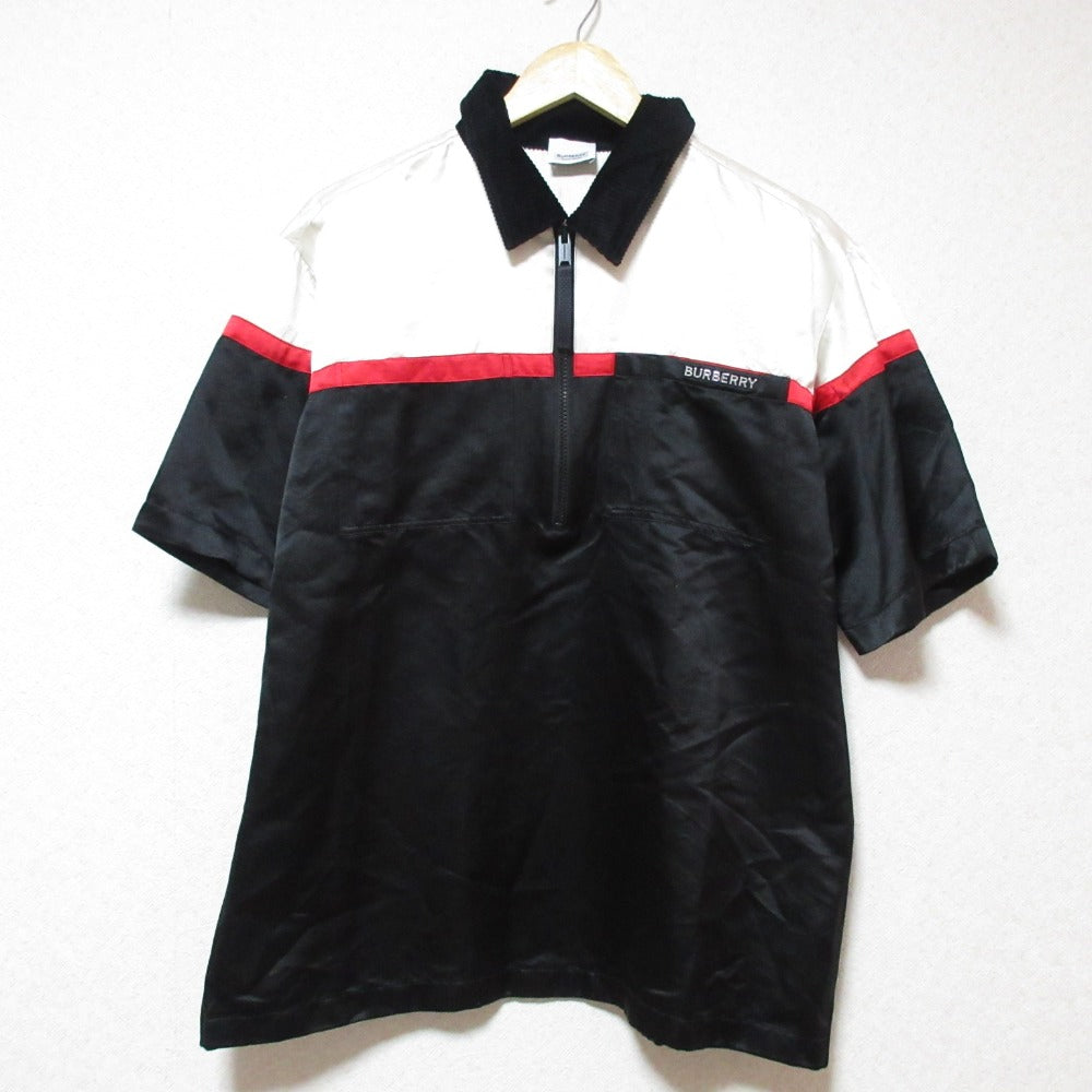 バーバリー ハーフジップロゴボーリングシャツ
