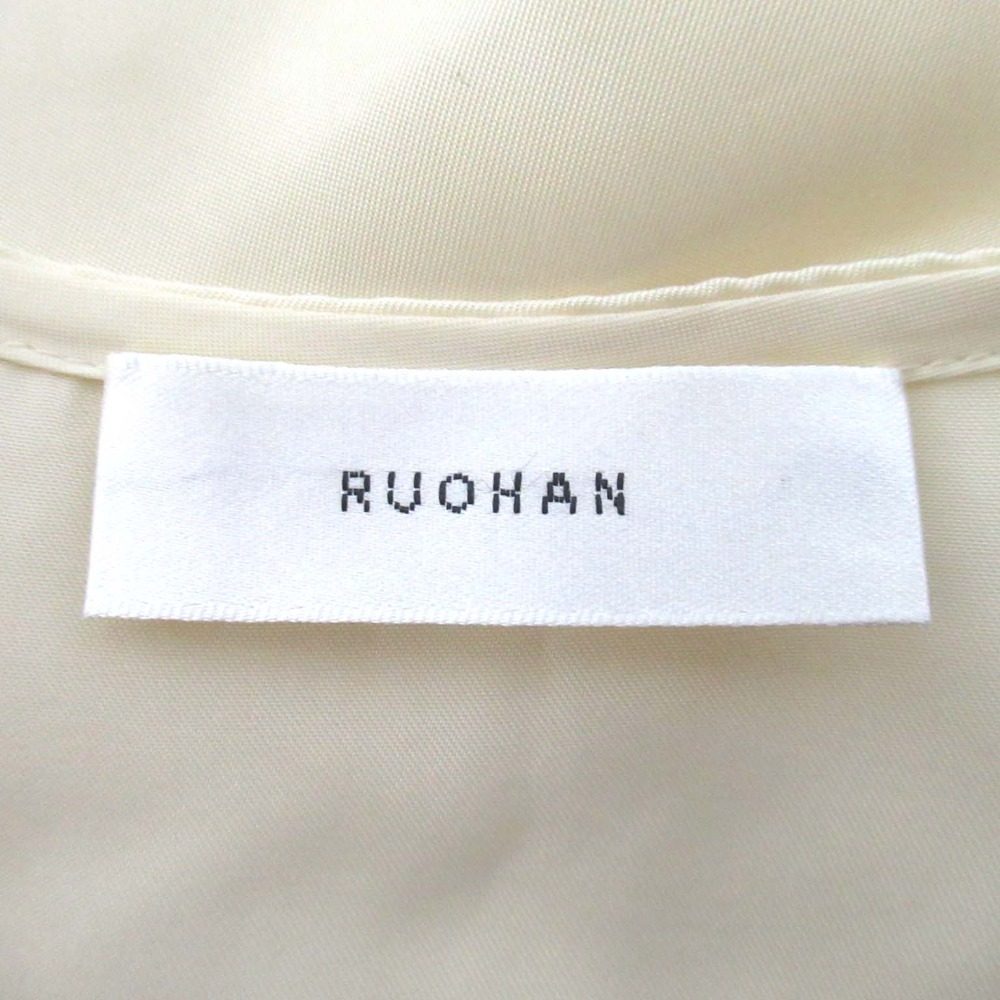 RUOHAN 長袖 ノーカラー ブラウス