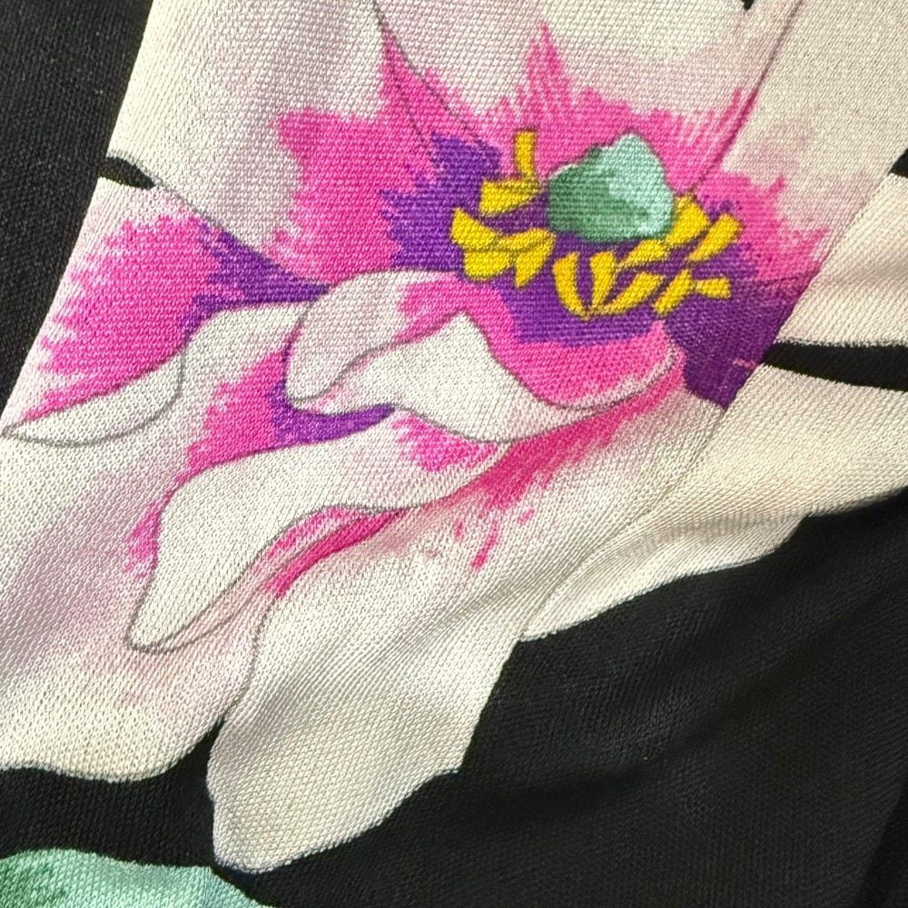 LEONARD PARIS フラワー プリント シルク ドレス