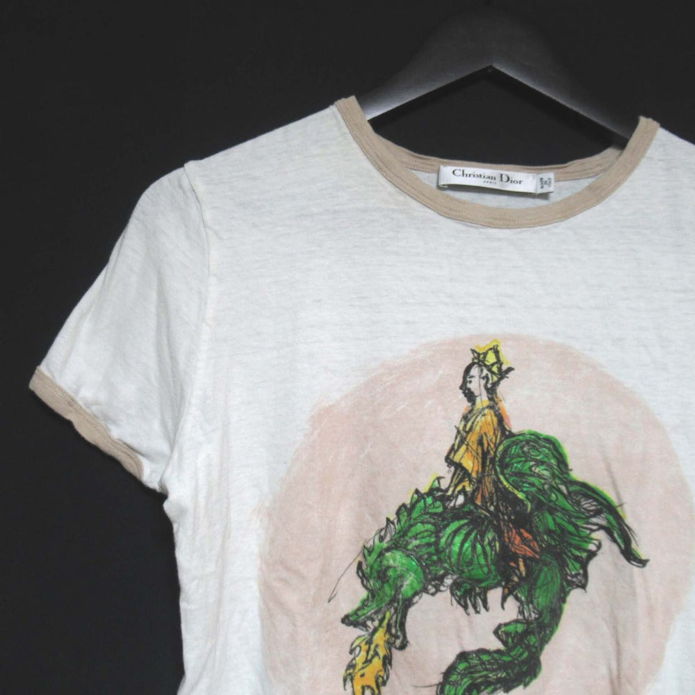 クリスチャンディオール コットンリネンブレンド半袖Tシャツ