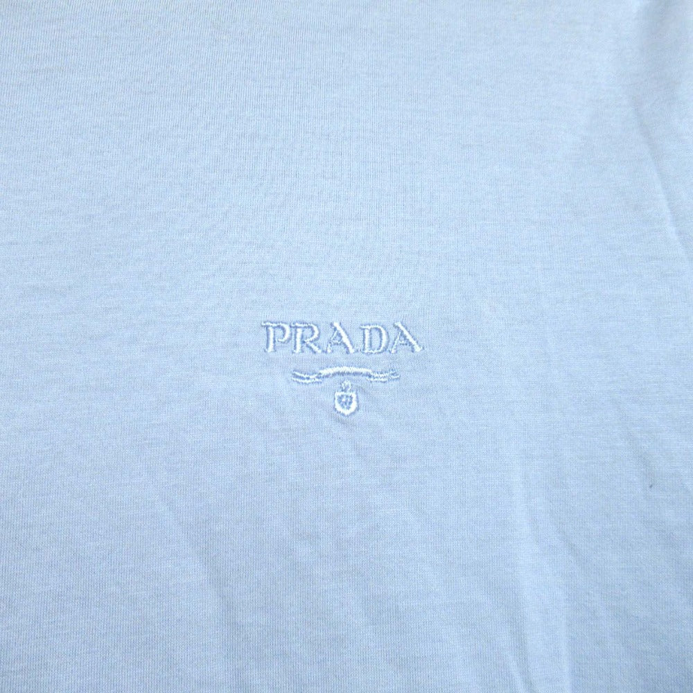 プラダ 胸ロゴ刺繍 コットンTシャツ