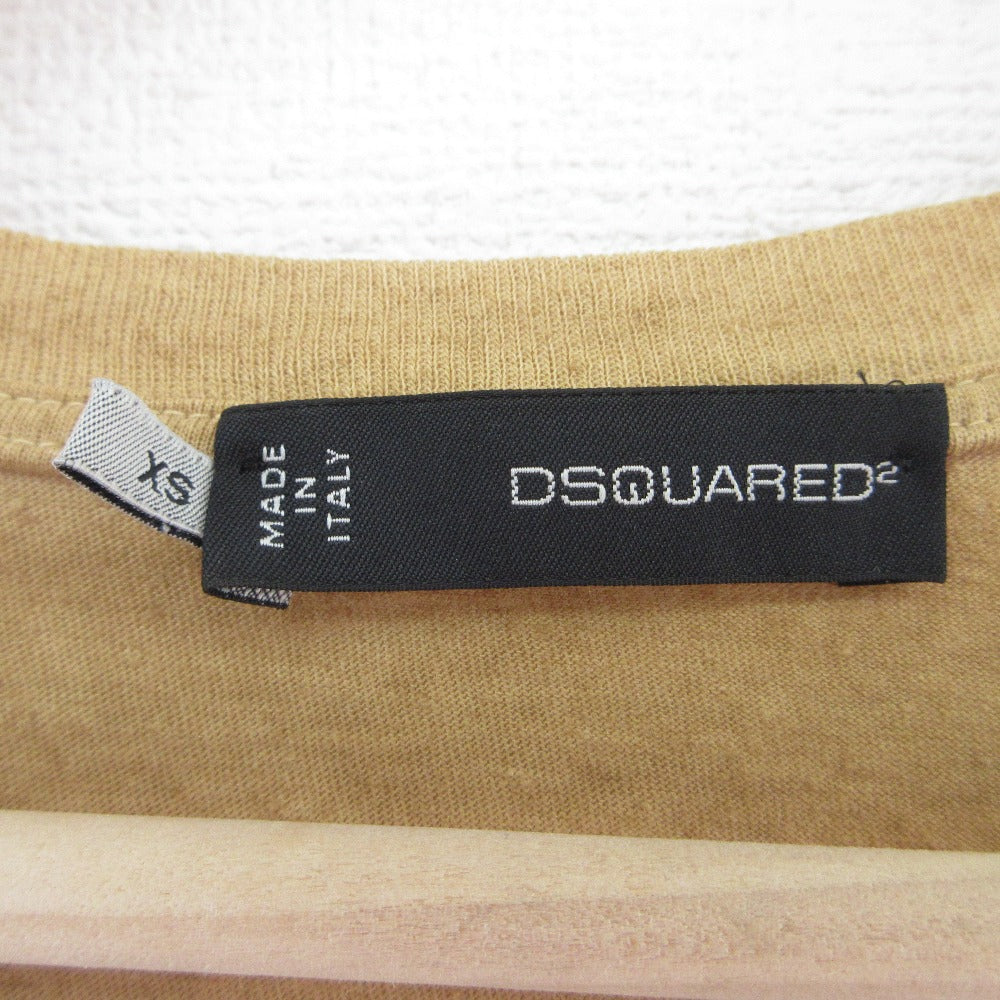 DSQUARED2 ロゴ刺繍VネックTシャツ