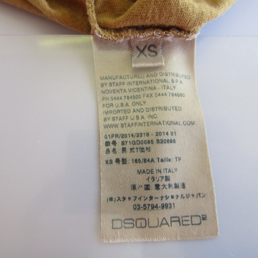 DSQUARED2 ロゴ刺繍VネックTシャツ