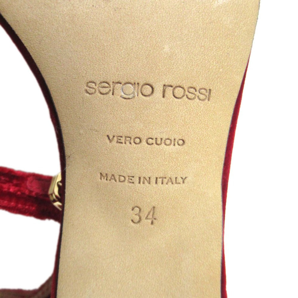 Sergio Rossi ビジュー ベルベット サンダル
