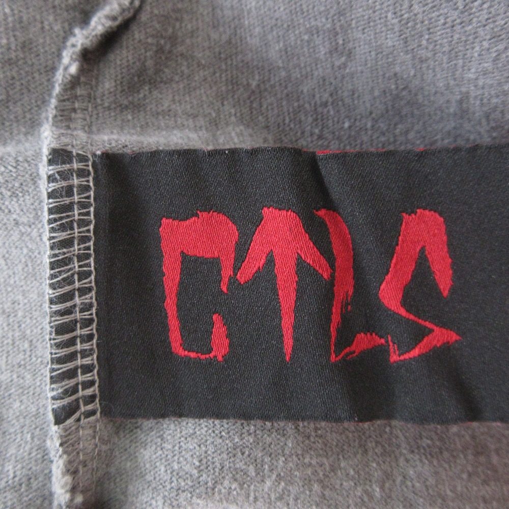 CVTVLIST 刺繍ワッペン ハーフスリーブ クルーネック オーバーサイズTシャツ