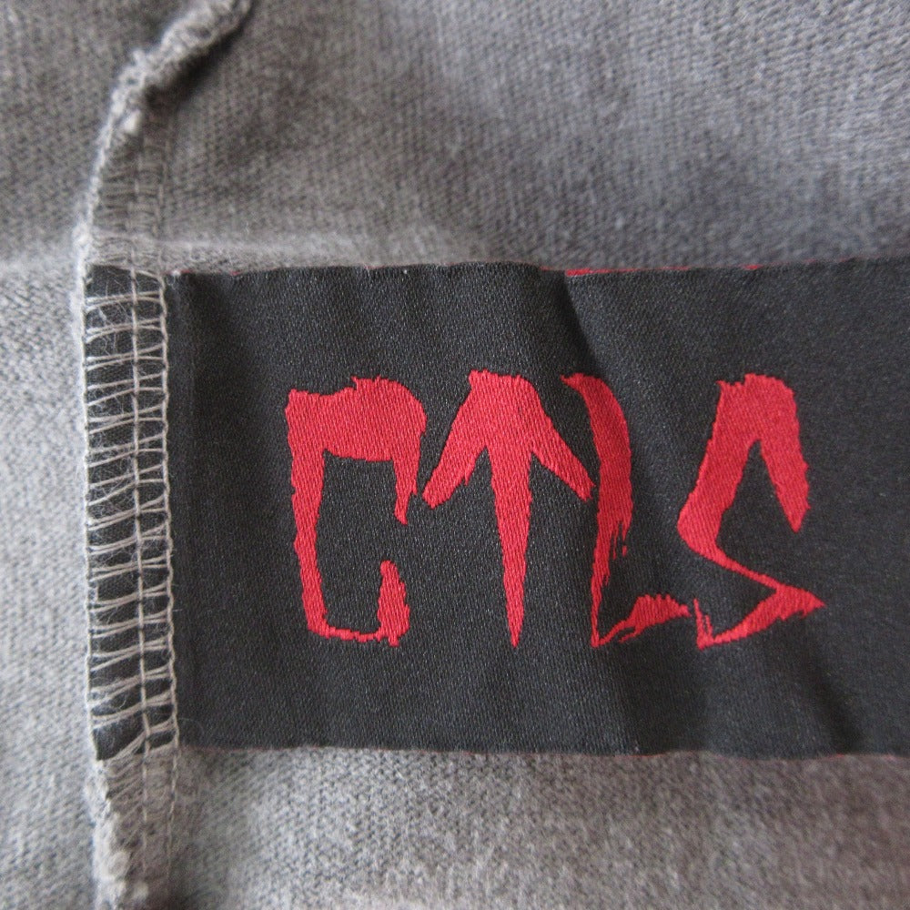 CVTVLIST 刺繍ワッペン ハーフスリーブ クルーネック オーバーサイズTシャツ