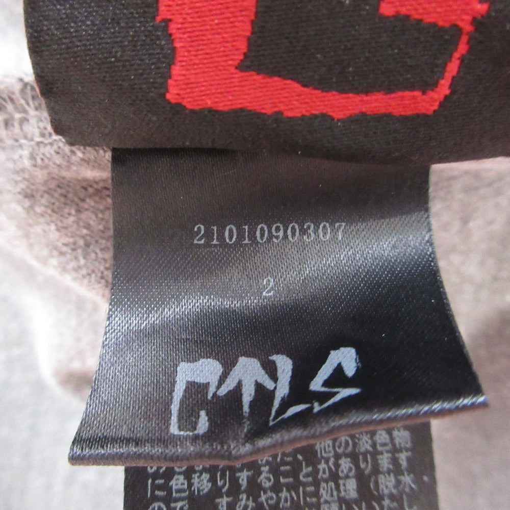 CVTVLIST 刺繍ワッペン ハーフスリーブ クルーネック オーバーサイズTシャツ