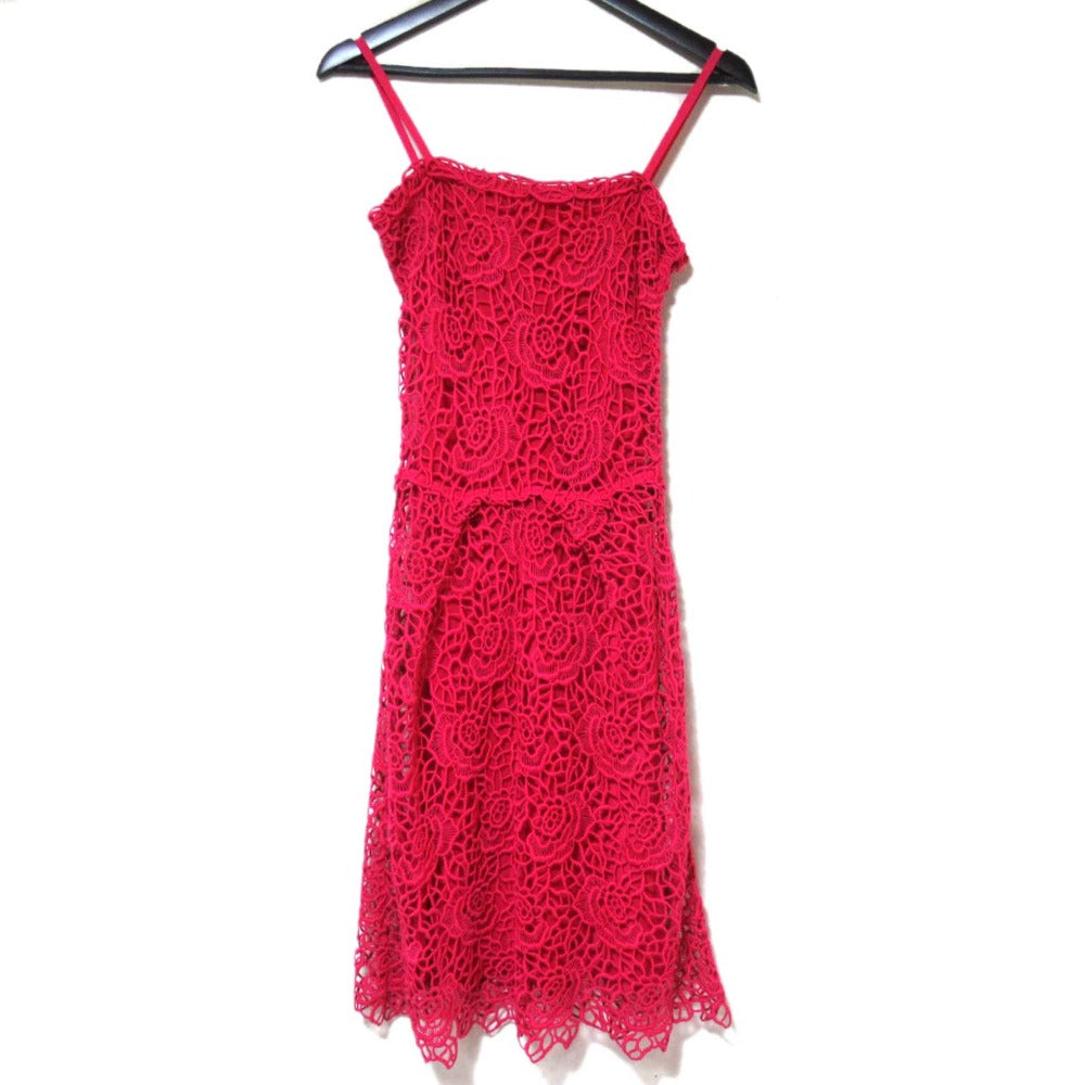 クリスチャンディオール エンブロイダリーフラワーレースキャミソールワンピース
