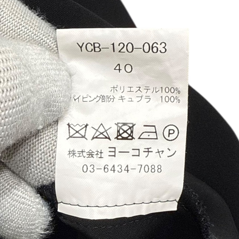YOKO CHAN バックタックノースリーブプルオーバーブラウス