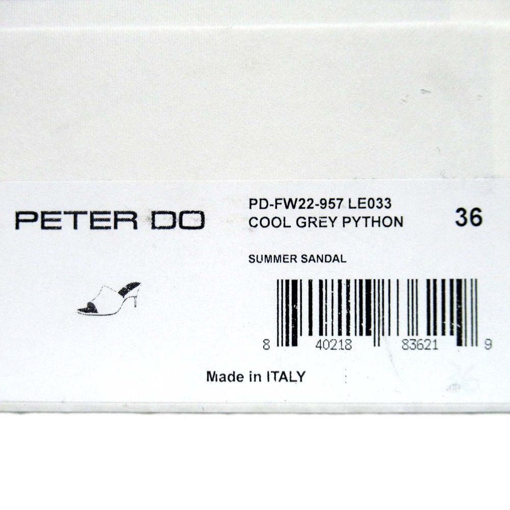 PETER DO パイソンレザー ハイヒールミュールサンダル