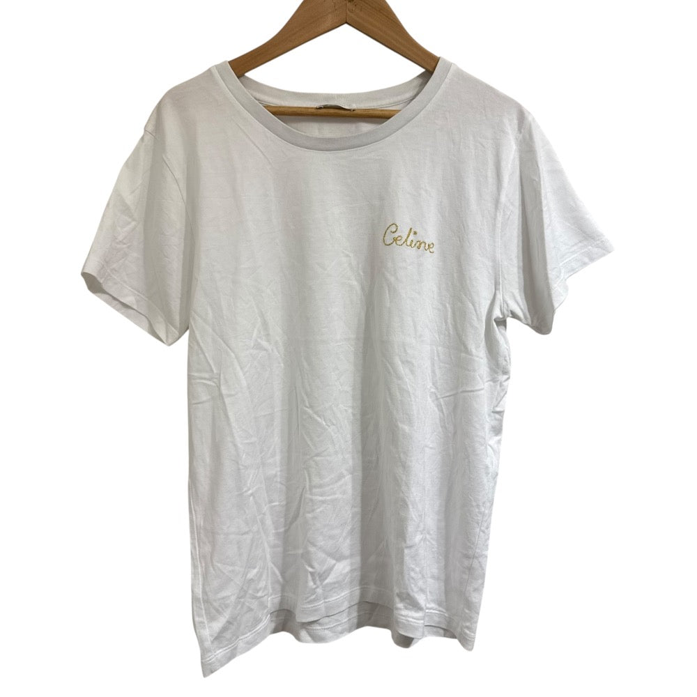 セリーヌ EMBROIDERED T-SHIRT IN COTTON Tシャツ