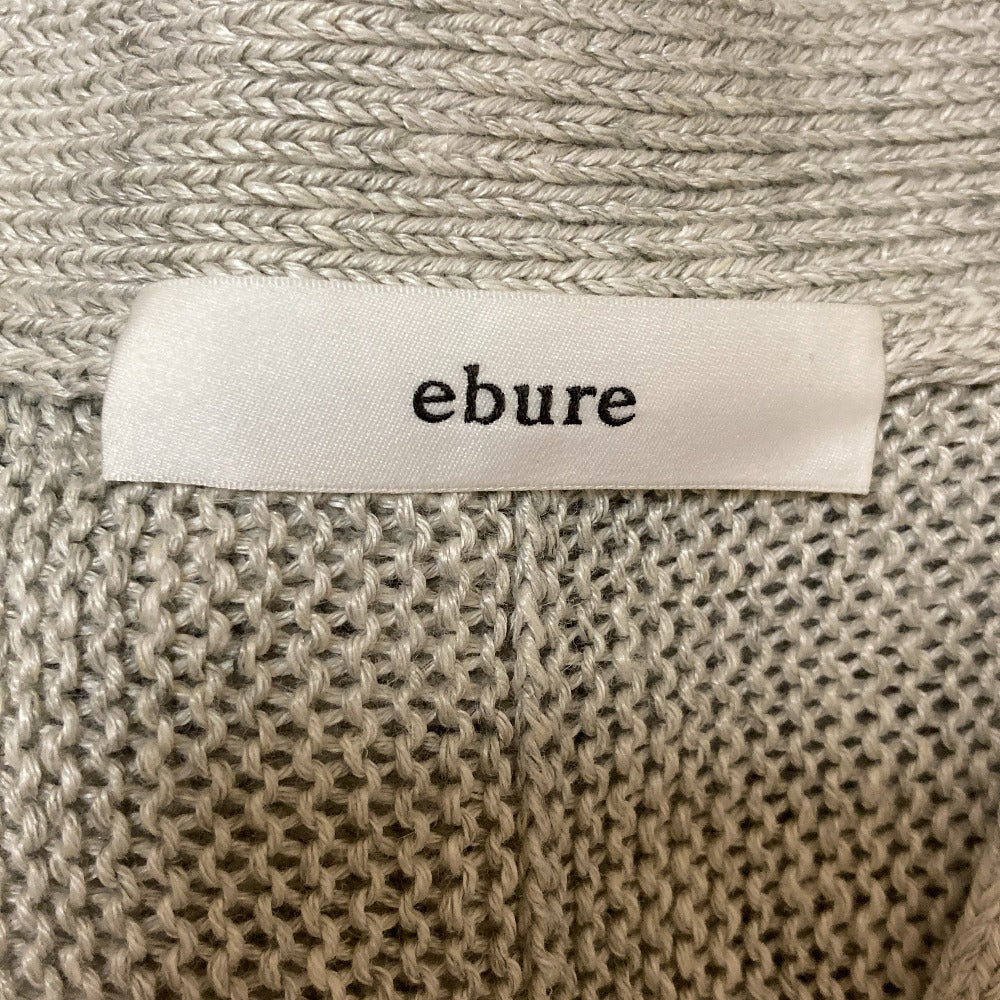 ebure メランジ カラー リネン カーディガン