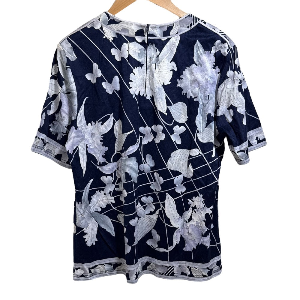 LEONARD FASHION フラワープリントプルオーバーブラウス
