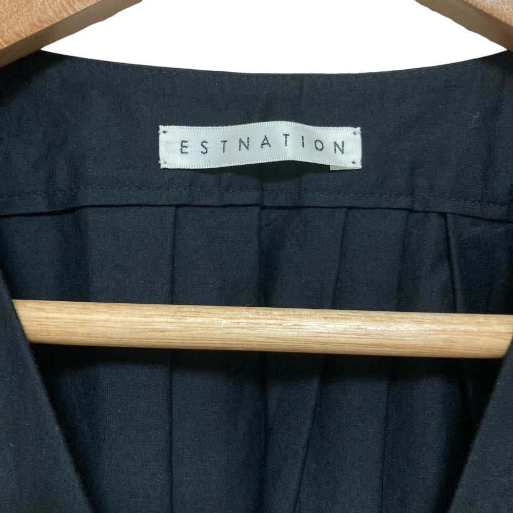 ESTNATIONタイプライターカシュクールブラウス