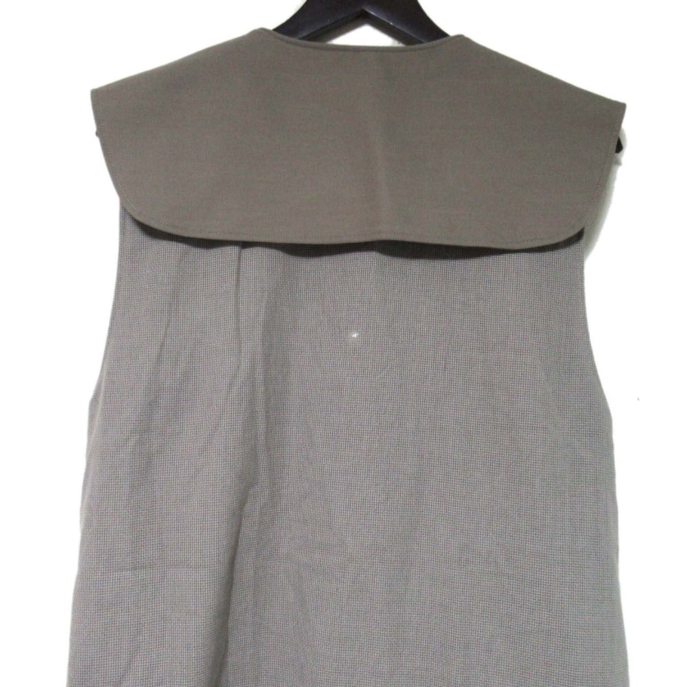 THE RERACS ウール リネン シルク ブレンド ロング ジレ ドレス
