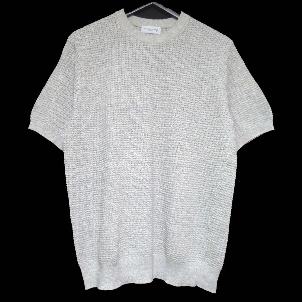 マッキントッシュロンドン 交編レースクルーネック半袖ニットTシャツ