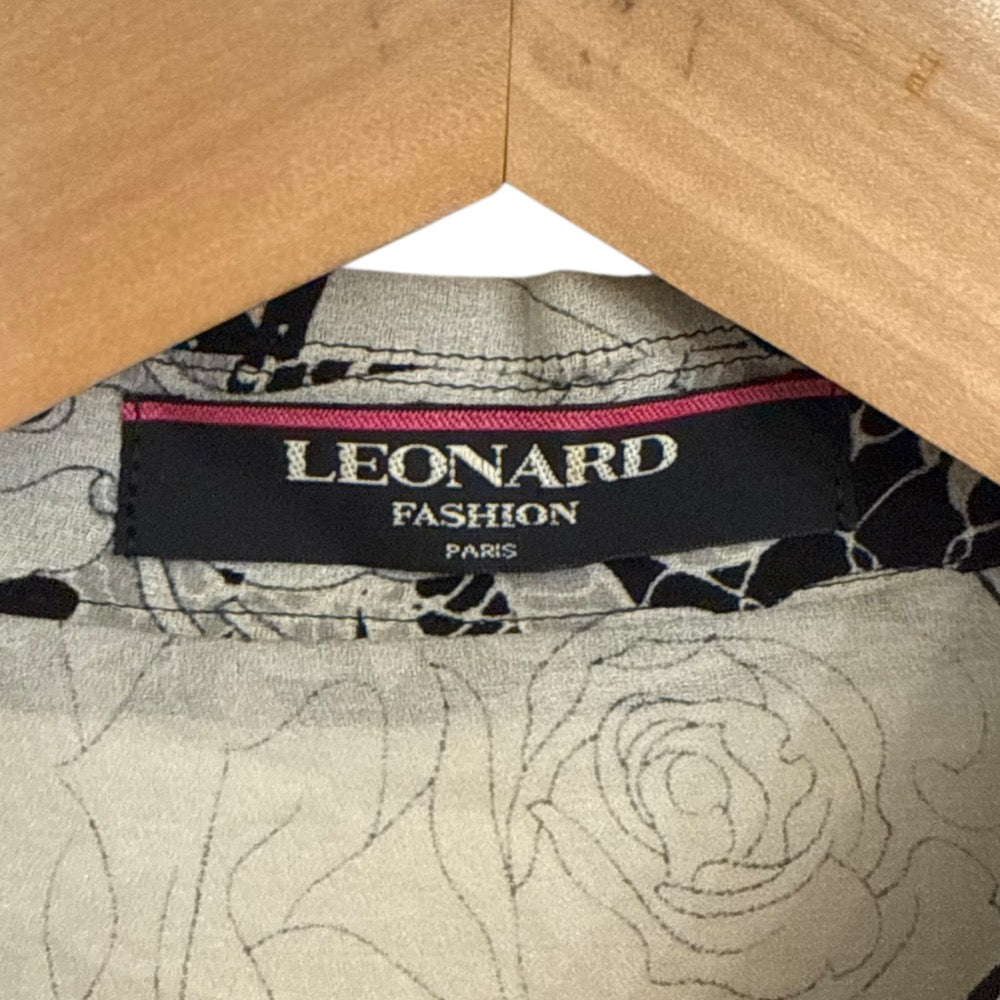 LEONARD FASHION シルク シアー チュニック ブラウス