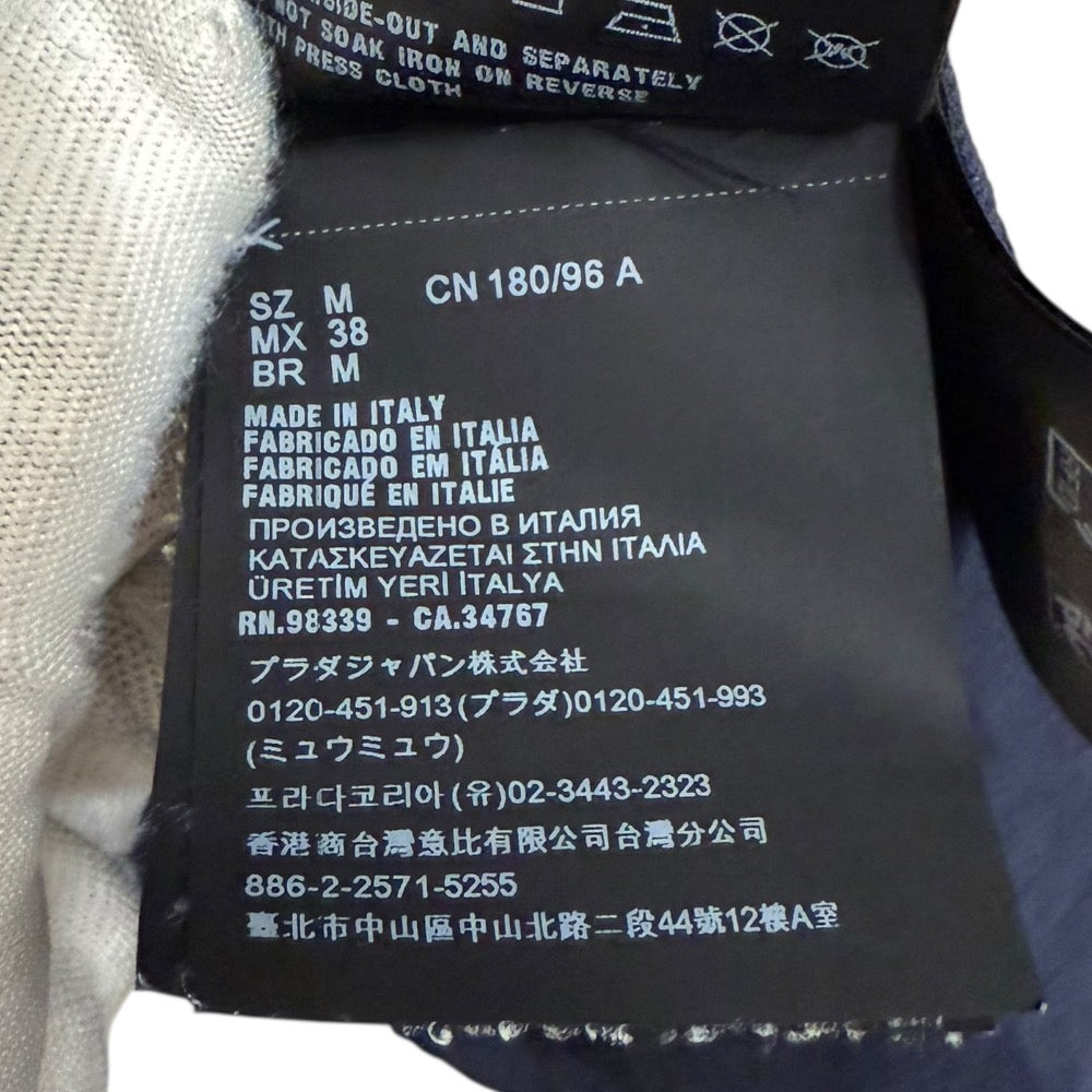 プラダ コットンピケ半袖ポロシャツ